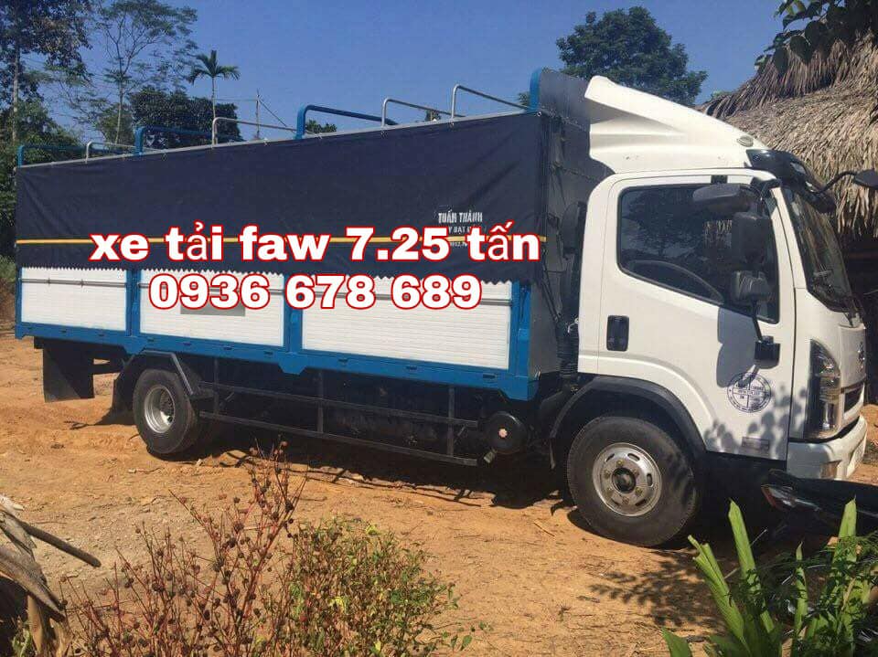 Bán xe tải Faw 7.25 tấn, xe tải Faw 7t25 thùng dài 6m3, máy khỏe, hỗ trợ trả góp
