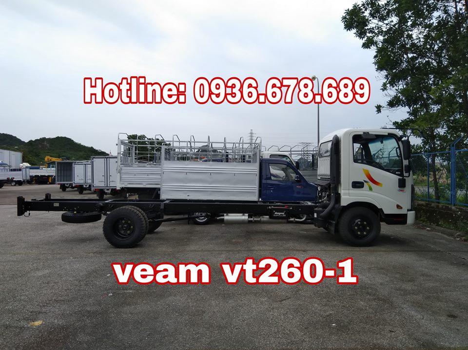 Xe tải 1,5 tấn - dưới 2,5 tấn 2018 - Bán xe tải Veam VT260-1 thùng dài 6m, động cơ Isuzu, 1.95 tấn, giá rẻ