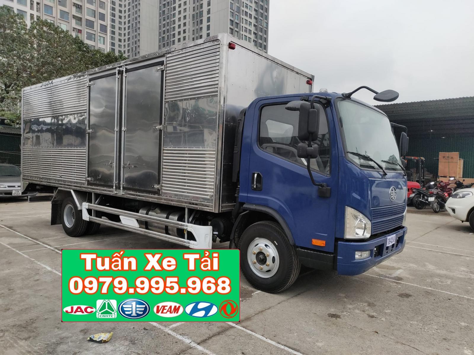 Bán xe tải Faw 8 tấn thùng kín 6m25, động cơ Weichai 140PS