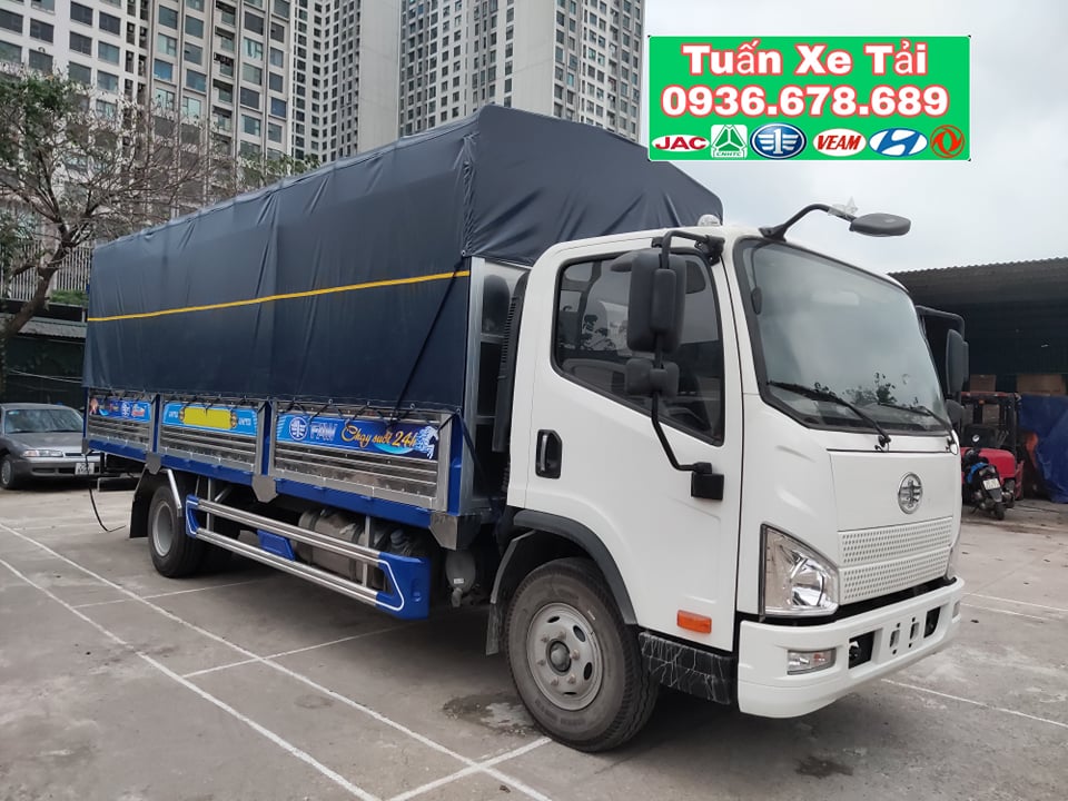 Howo La Dalat 2022 - Xe tải Faw 8 tấn thùng mui bạt dài 6m2 model mới nhất