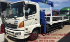 Xe tải Trên10tấn 2016 - Xe tải hino gắn cẩu tự hành 3, 5-7 tấn Soosan, tanado, Kanglim, Unic tại Long Biên, Hà Nội 2016