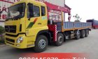 JRD 2017 - Cần bán xe cẩu Dongfeng 4 chân L315, gắn cẩu 8T 10T 12T