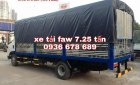 Howo La Dalat 2017 - Bán xe tải Faw 7.25 tấn, xe tải Faw 7t25 thùng dài 6m3, máy khỏe, hỗ trợ trả góp