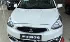 Mitsubishi Mirage   CVT 2018 - Cần bán Mitsubishi Mirage CVT sản xuất 2018, màu trắng, nhập khẩu nguyên chiếc, giá 395.5tr