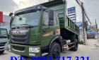 Xe tải 5 tấn - dưới 10 tấn 2017 - Bán xe ben Trường Giang 8T75 ga cơ mới 2017, màu xanh