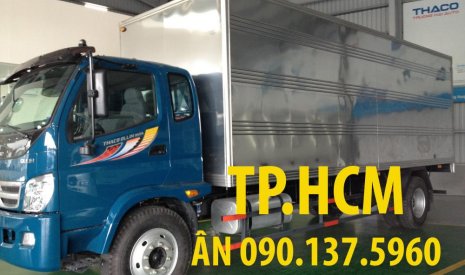 Thaco OLLIN 900A 2016 - TP. HCM Ollin 900A sản xuất mới, màu xanh, giá 619tr thùng kín inox 430