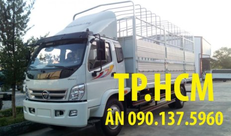 Thaco OLLIN 900A 2016 - TP. HCM xe Thaco Ollin 900A đời mới, màu trắng thùng mui bạt tôn đen