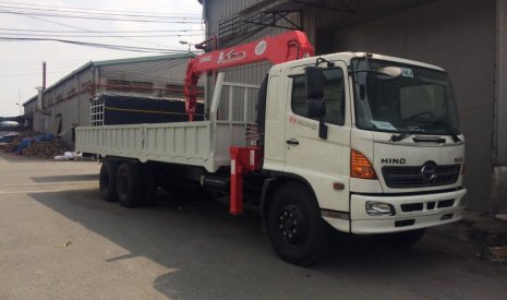 Xe tải Trên 10 tấn 2019 - Bán xe tải cẩu Hino 500 Series FL sản xuất 2019, màu trắng