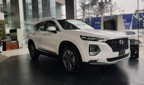 Hyundai Santa Fe 2019 - Cần bán xe Hyundai Santa Fe đời 2019, màu trắng, nhập khẩu